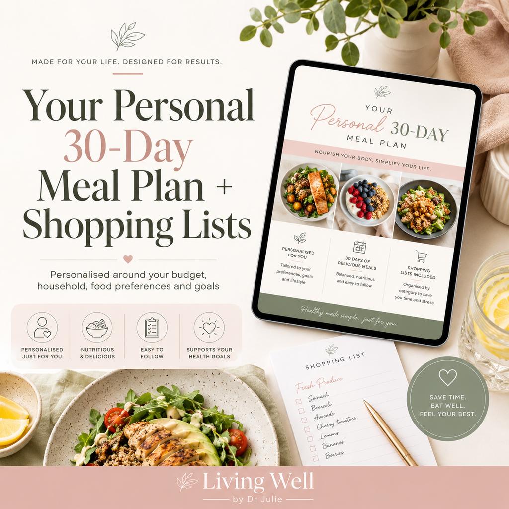 Your Personal 30-Day Meal Plan & Shopping list
