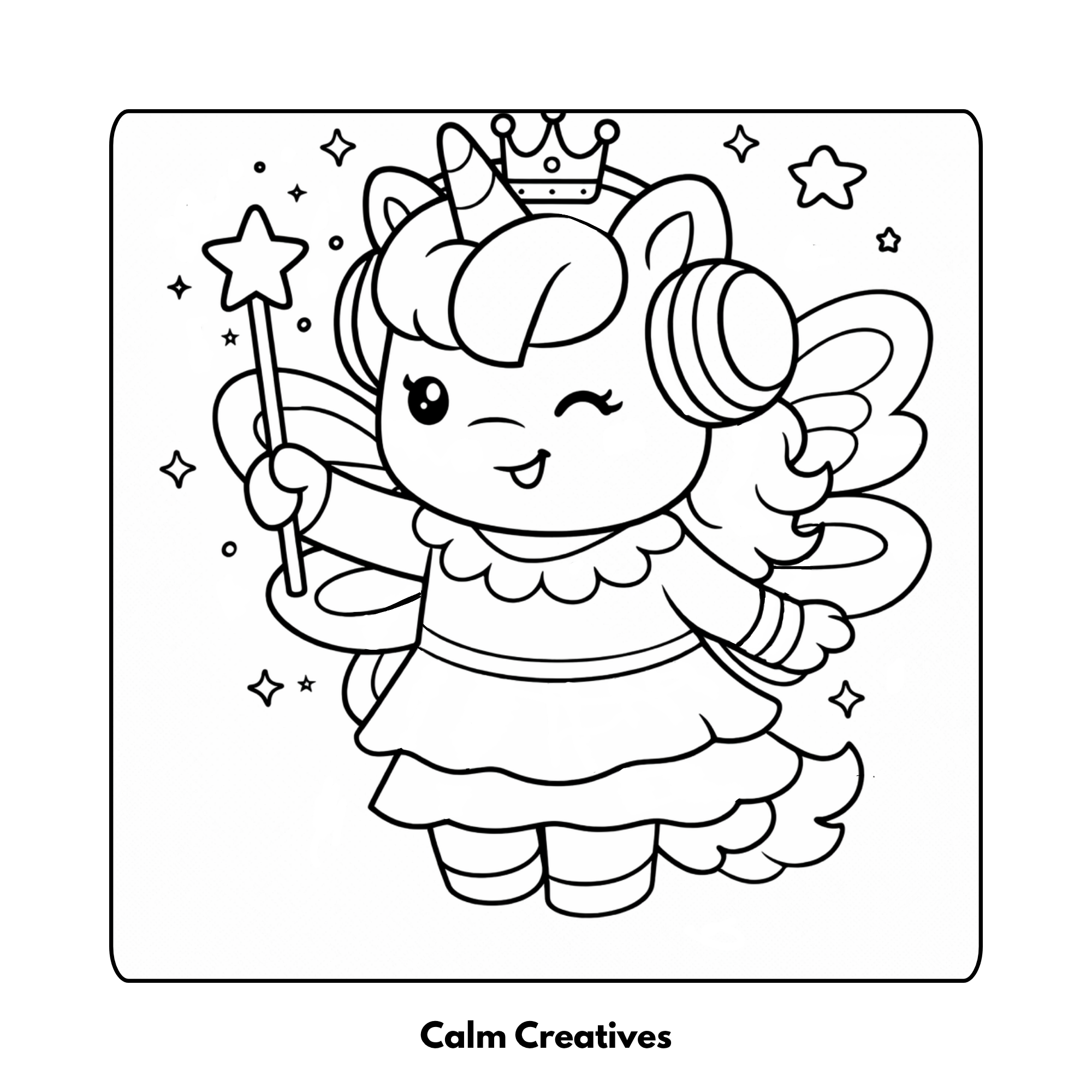 Retro Unicorns Colouring Book – Instant Digital Download | 80s Adult Colouring Pages