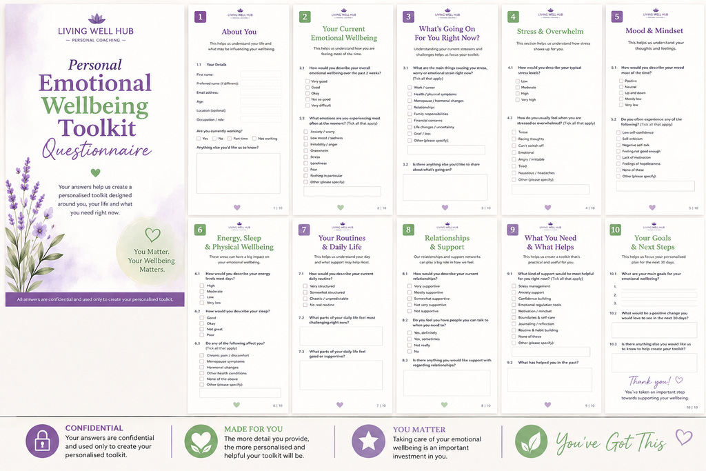 Dr Julie's Personalised Emotional Wellbeing Toolkit
