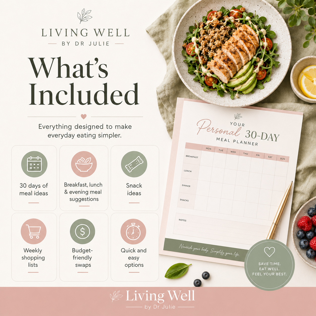 Your Personal 30-Day Meal Plan & Shopping list