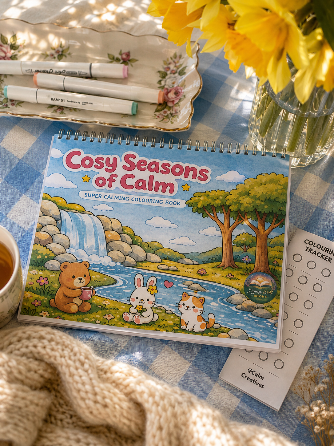 Cosy Seasons Colouring Book – Spiral-Bound Adult Colouring for Relaxation & Calm